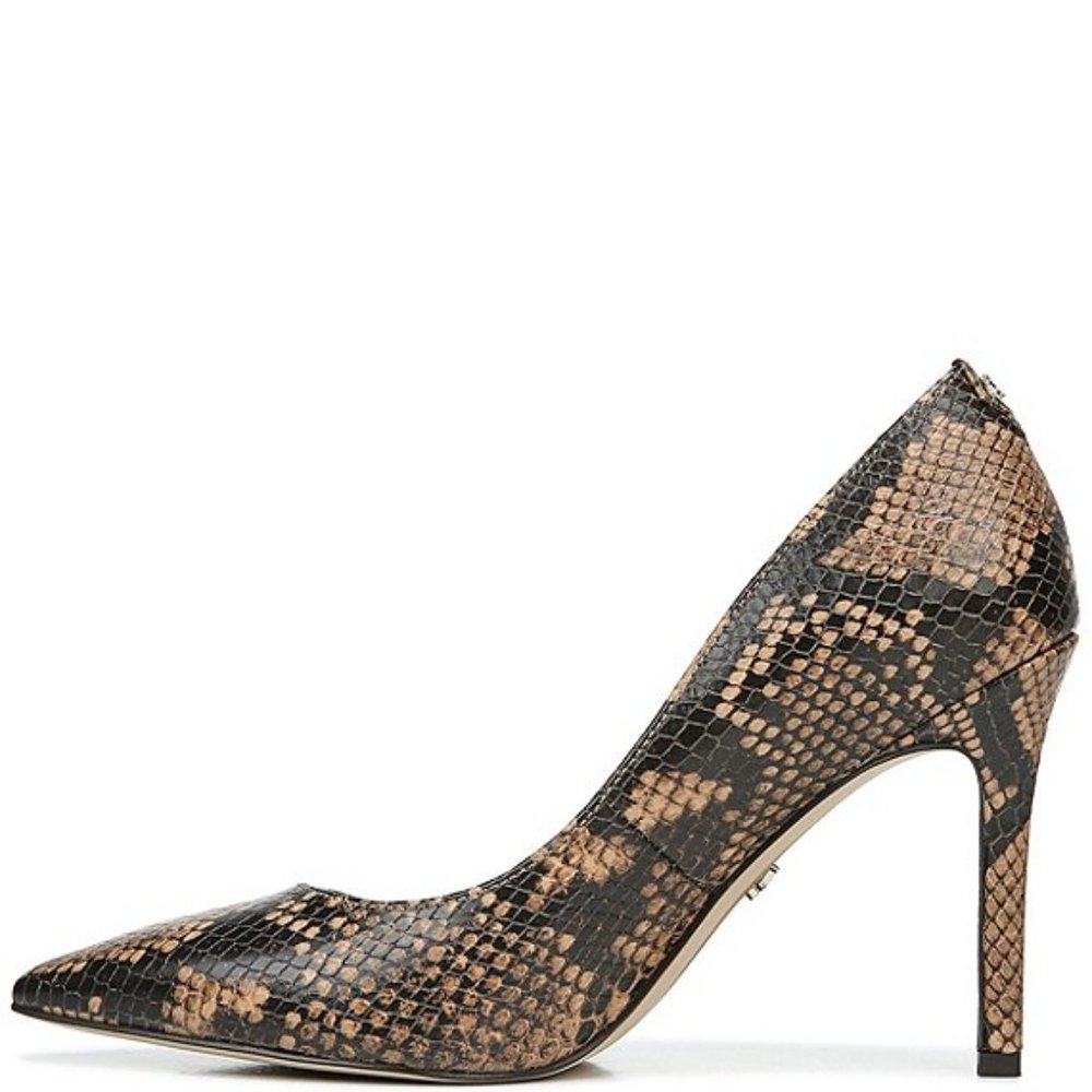 Sam Elderman Hazel Snake Print Leather Dress Pumps - image 5